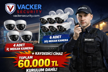 10 Kamera 1 Kaydeci Cihaz Kurulum Ücretsiz (Hizmet Bölgelerine)