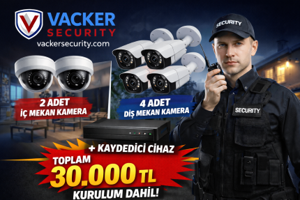 6 Kamera 1 Kaydeci Cihaz Kurulum Ücretsiz (Hizmet Bölgelerine)